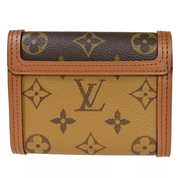 LOUIS VUITTON DAUPHINE COMPACT TRIFOLD WALLET MONOGRAM REVERSE LEATHER 50RC365 - Picture 13 of 14
